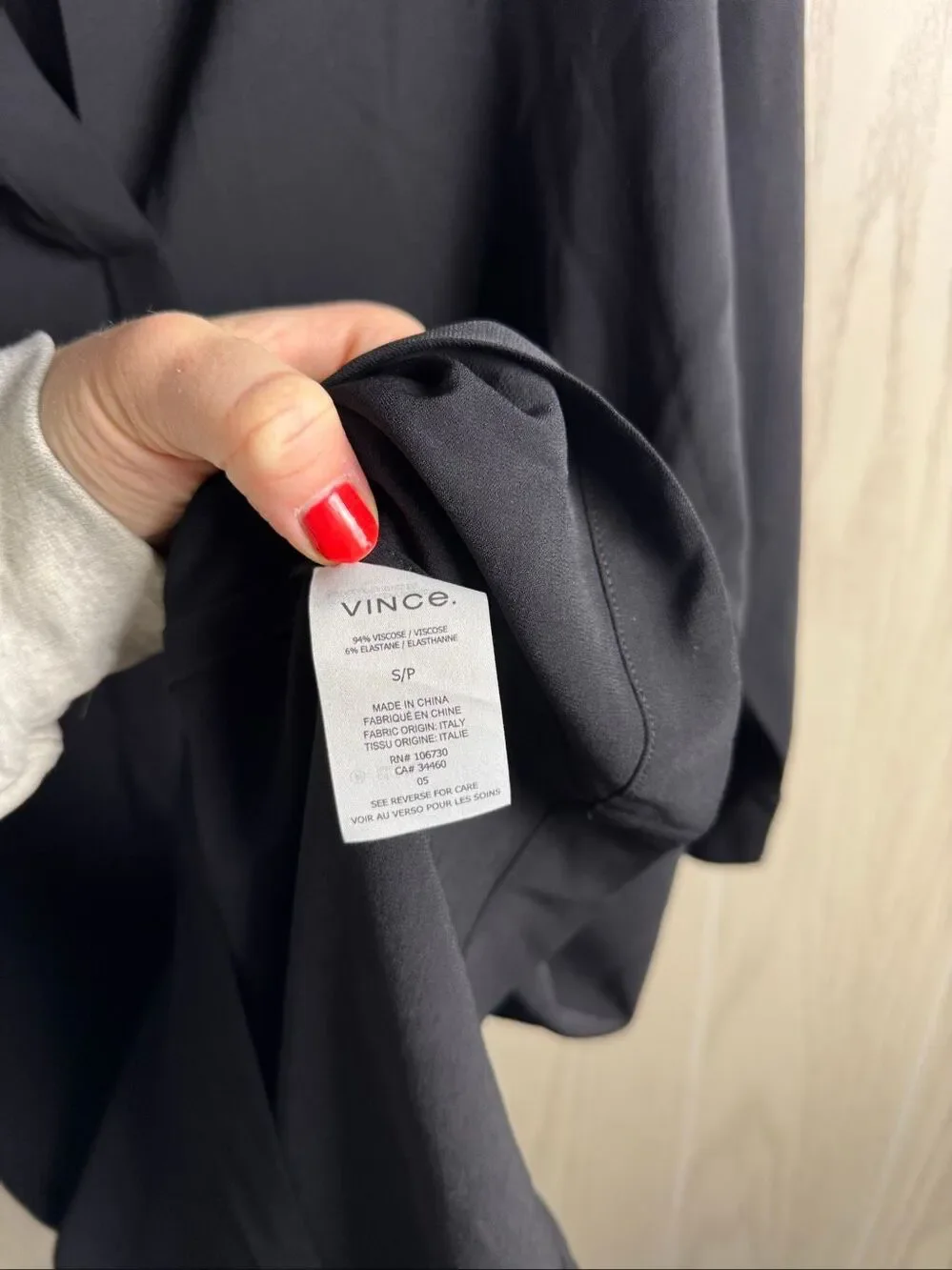 Vince Black Midi Kaftan Dress Size Small Viscose Boxy Luxury Flowy